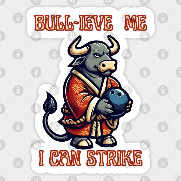 Bowling bull Sticker by Japanese Fever